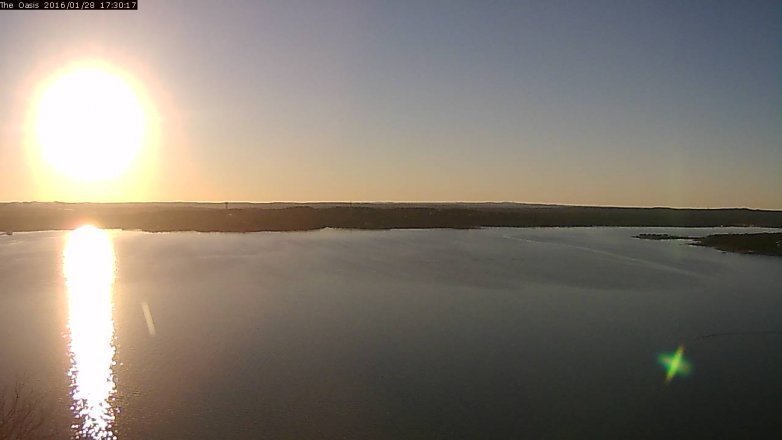 Lake Travis webcam, January 28, 2016 4:35 PM CT