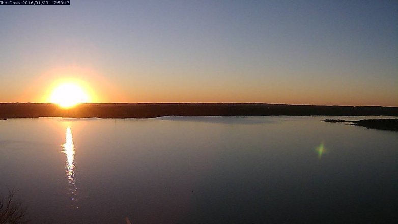 Lake Travis webcam, January 28, 2016 5:05 PM CT