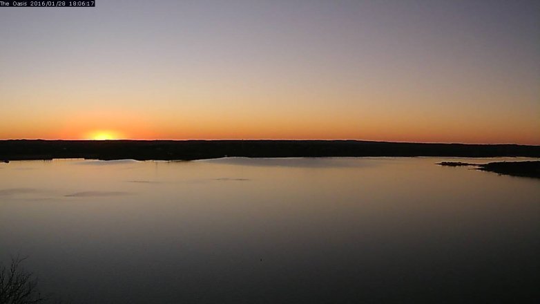 Lake Travis webcam, January 28, 2016 5:15 PM CT