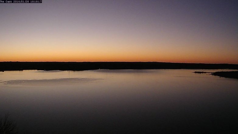 Lake Travis webcam, January 28, 2016 5:25 PM CT