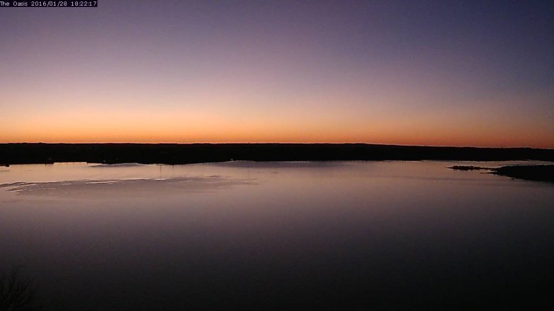 Lake Travis webcam, January 28, 2016 5:30 PM CT