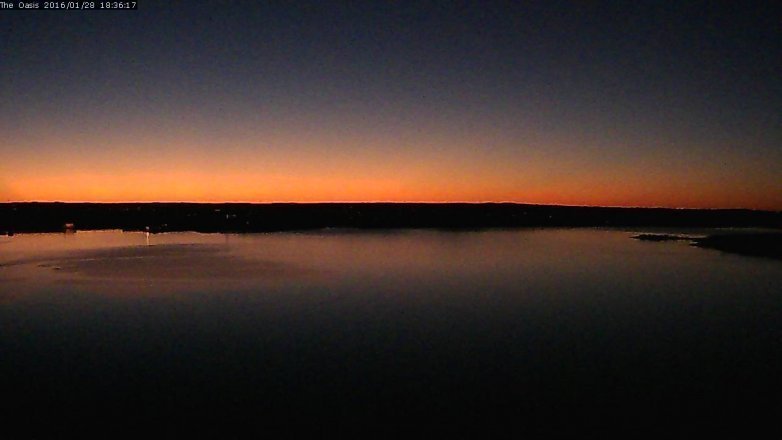 Lake Travis webcam, January 28, 2016 5:40 PM CT