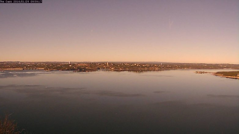 Lake Travis webcam, January 29, 2016 9:10 AM CT