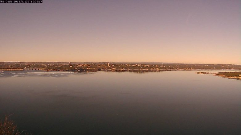 Lake Travis webcam, January 29, 2016 9:15 AM CT