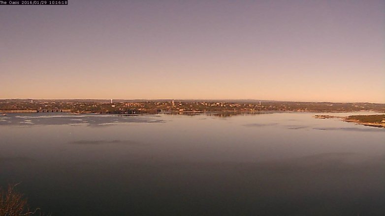 Lake Travis webcam, January 29, 2016 9:25 AM CT