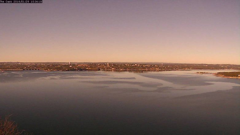 Lake Travis webcam, January 29, 2016 9:45 AM CT