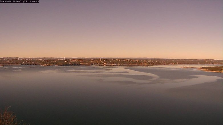 Lake Travis webcam, January 29, 2016 9:50 AM CT