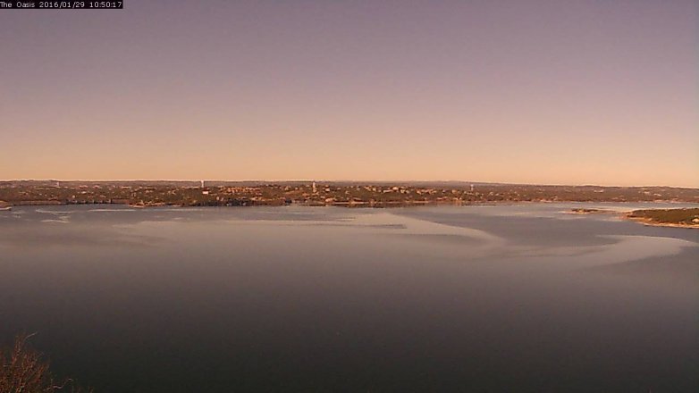 Lake Travis webcam, January 29, 2016 9:55 AM CT