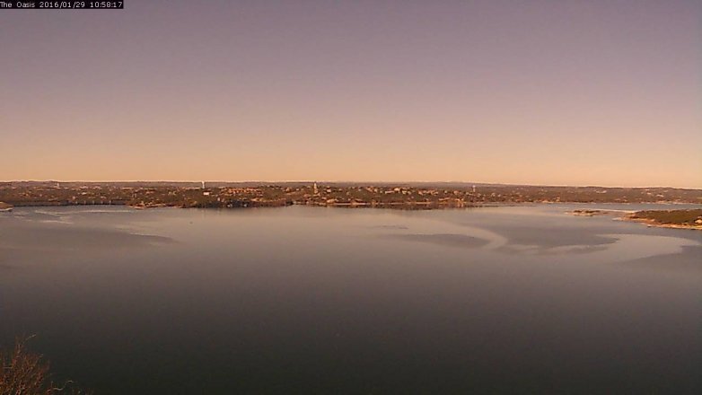 Lake Travis webcam, January 29, 2016 10:05 AM CT