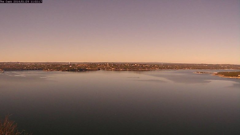Lake Travis webcam, January 29, 2016 10:10 AM CT
