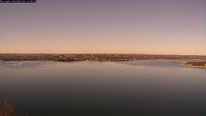 Lake Travis webcam, January 29, 2016 10:15 AM CT