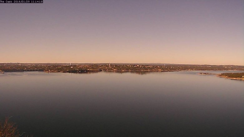 Lake Travis webcam, January 29, 2016 10:20 AM CT