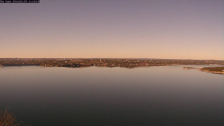 Lake Travis webcam, January 29, 2016 10:25 AM CT
