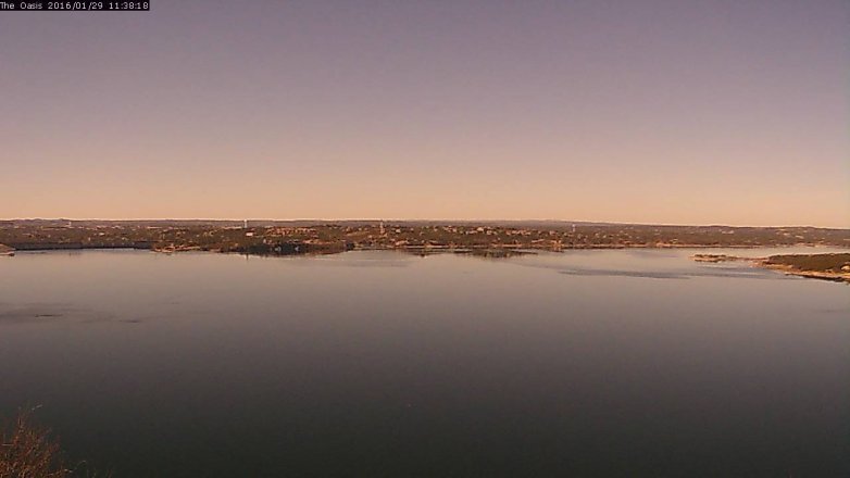 Lake Travis webcam, January 29, 2016 10:45 AM CT