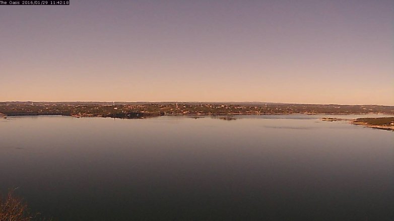 Lake Travis webcam, January 29, 2016 10:50 AM CT