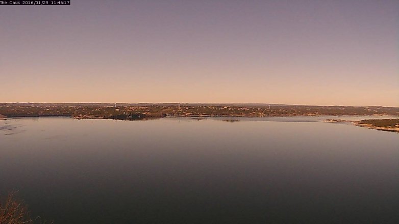 Lake Travis webcam, January 29, 2016 10:55 AM CT