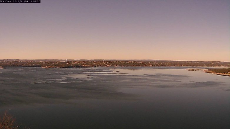 Lake Travis webcam, January 29, 2016 11:05 AM CT