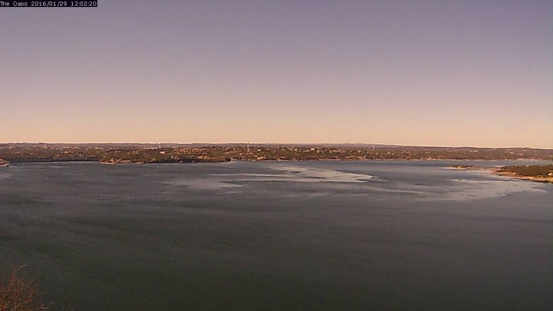 Lake Travis webcam, January 29, 2016 11:10 AM CT