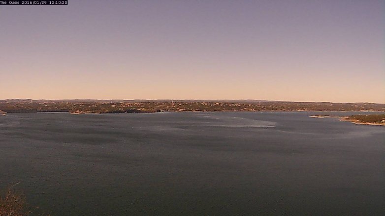 Lake Travis webcam, January 29, 2016 11:15 AM CT
