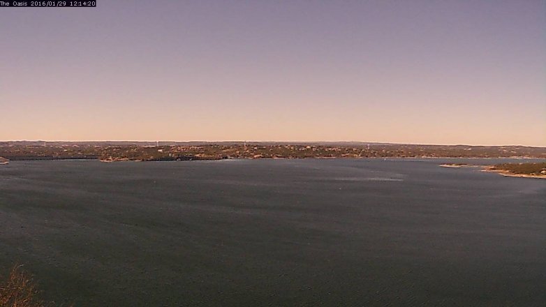 Lake Travis webcam, January 29, 2016 11:20 AM CT