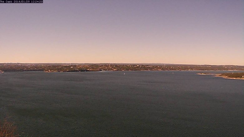 Lake Travis webcam, January 29, 2016 11:30 AM CT