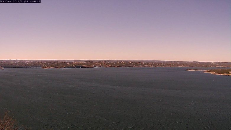 Lake Travis webcam, January 29, 2016 11:50 AM CT