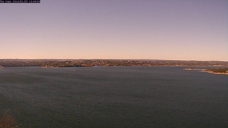 Lake Travis webcam, January 29, 2016 11:55 AM CT