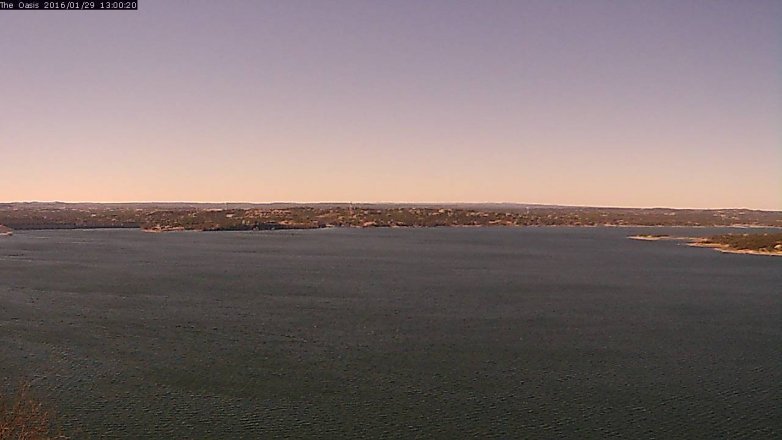 Lake Travis webcam, January 29, 2016 12:05 PM CT