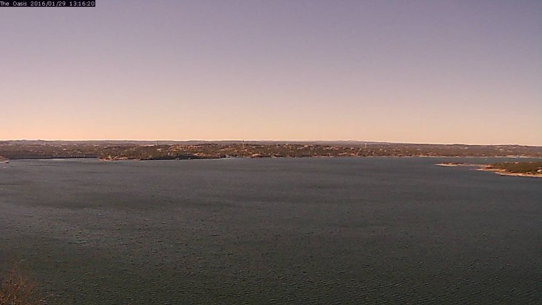 Lake Travis webcam, January 29, 2016 12:20 PM CT