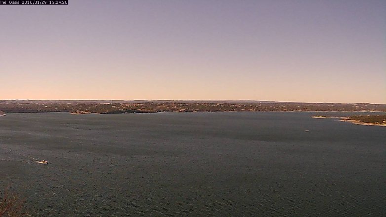 Lake Travis webcam, January 29, 2016 12:30 PM CT