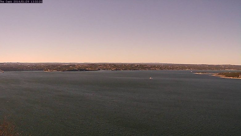 Lake Travis webcam, January 29, 2016 12:40 PM CT