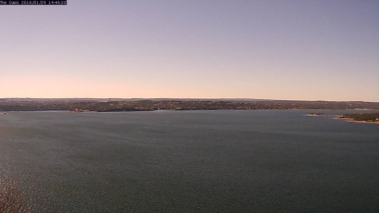 Lake Travis webcam, January 29, 2016 1:55 PM CT
