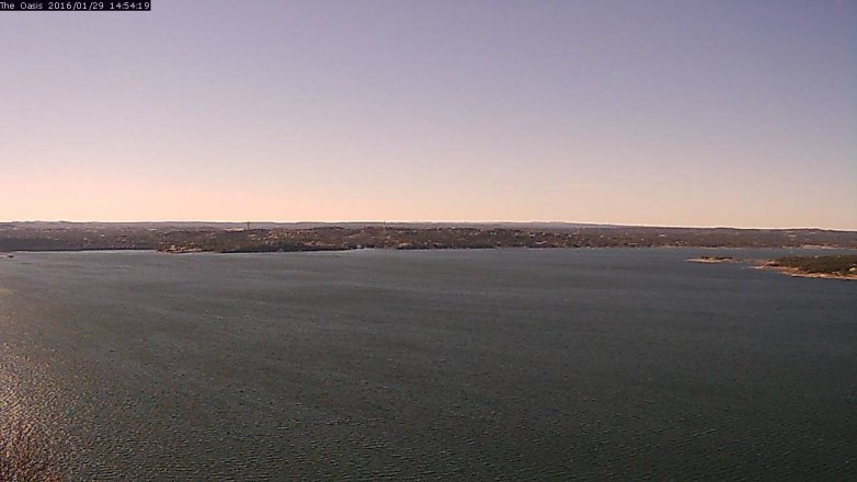 Lake Travis webcam, January 29, 2016 2:00 PM CT