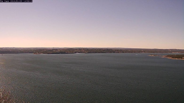 Lake Travis webcam, January 29, 2016 2:05 PM CT
