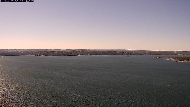 Lake Travis webcam, January 29, 2016 2:10 PM CT