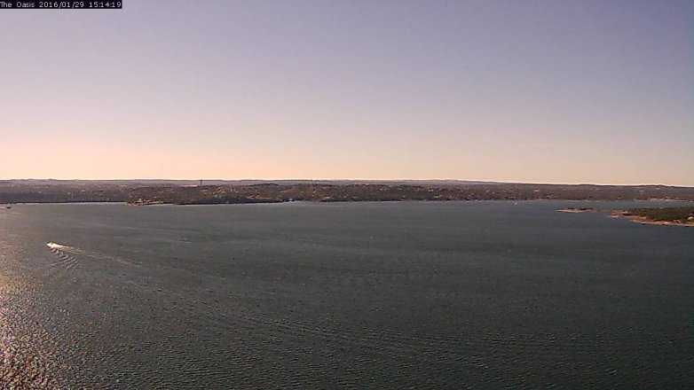 Lake Travis webcam, January 29, 2016 2:20 PM CT
