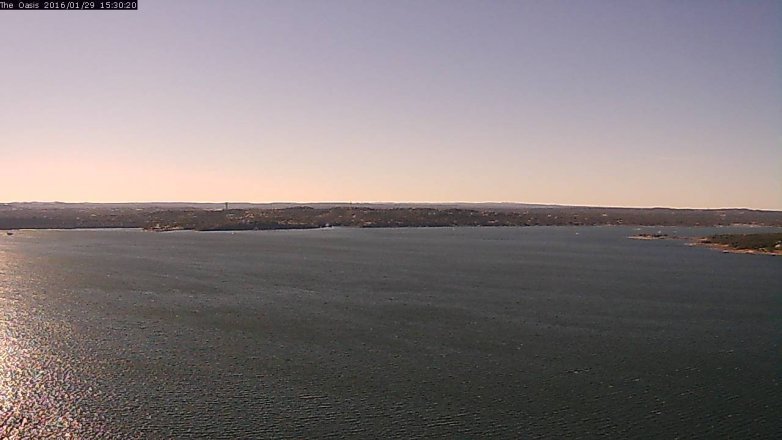 Lake Travis webcam, January 29, 2016 2:35 PM CT