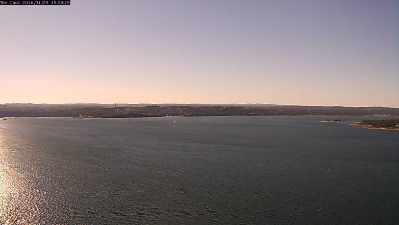 Lake Travis webcam, January 29, 2016 2:45 PM CT