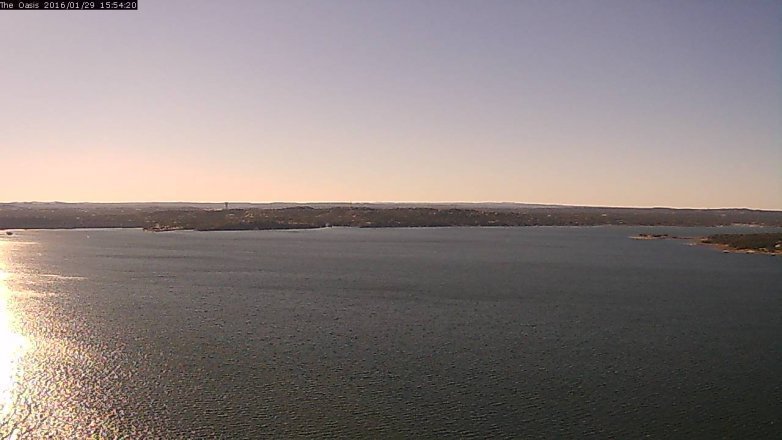 Lake Travis webcam, January 29, 2016 3:00 PM CT