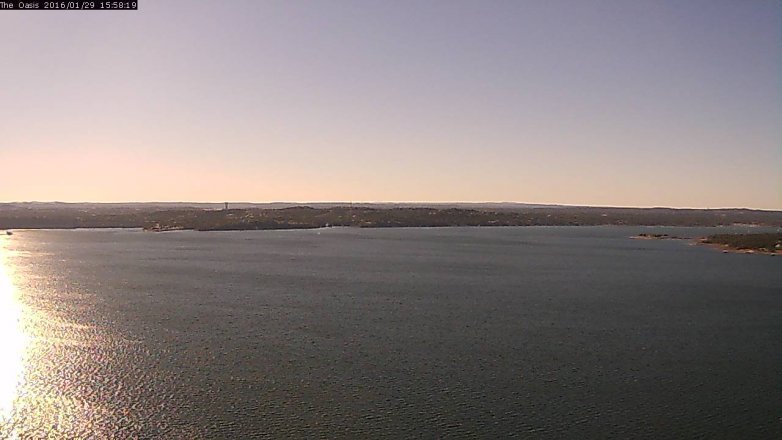 Lake Travis webcam, January 29, 2016 3:05 PM CT