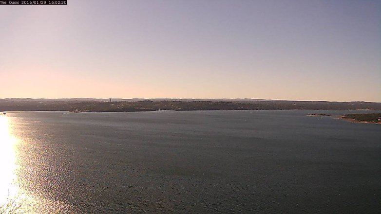 Lake Travis webcam, January 29, 2016 3:10 PM CT