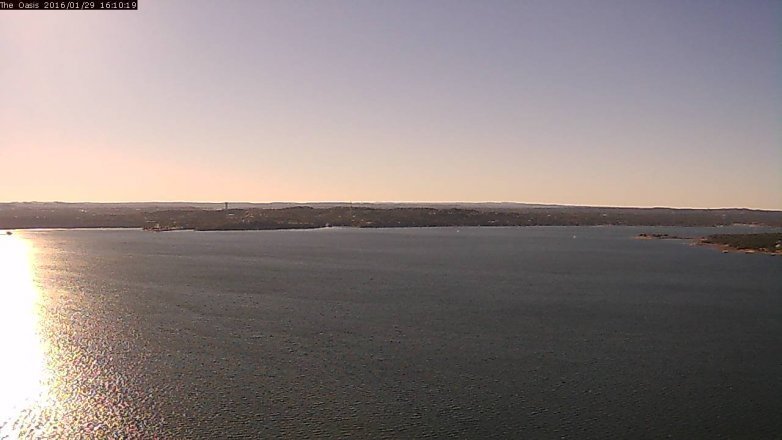 Lake Travis webcam, January 29, 2016 3:15 PM CT