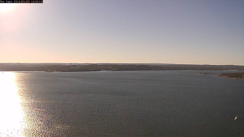 Lake Travis webcam, January 29, 2016 3:30 PM CT