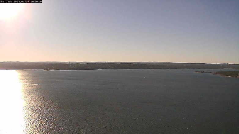 Lake Travis webcam, January 29, 2016 3:35 PM CT