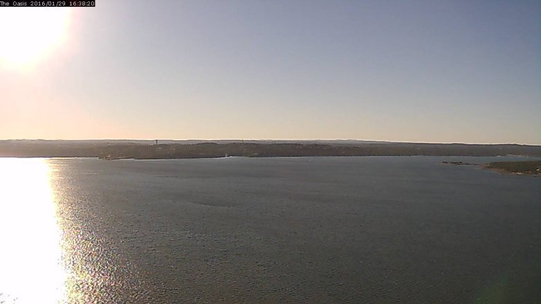 Lake Travis webcam, January 29, 2016 3:45 PM CT