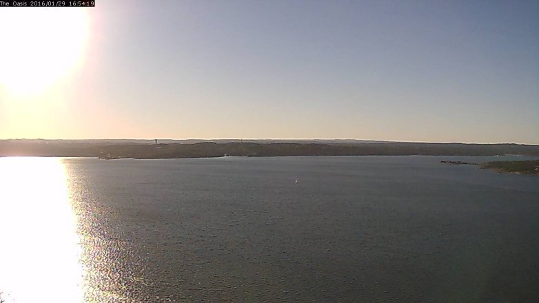Lake Travis webcam, January 29, 2016 4:00 PM CT