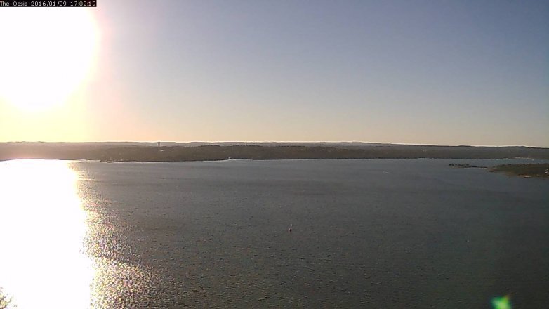 Lake Travis webcam, January 29, 2016 4:10 PM CT