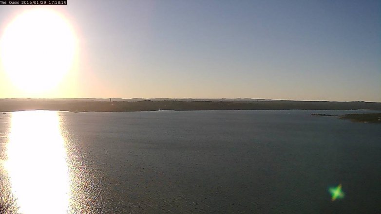 Lake Travis webcam, January 29, 2016 4:25 PM CT