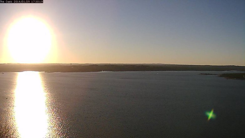 Lake Travis webcam, January 29, 2016 4:40 PM CT