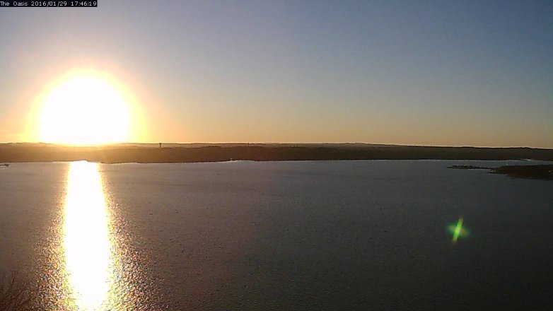 Lake Travis webcam, January 29, 2016 4:55 PM CT